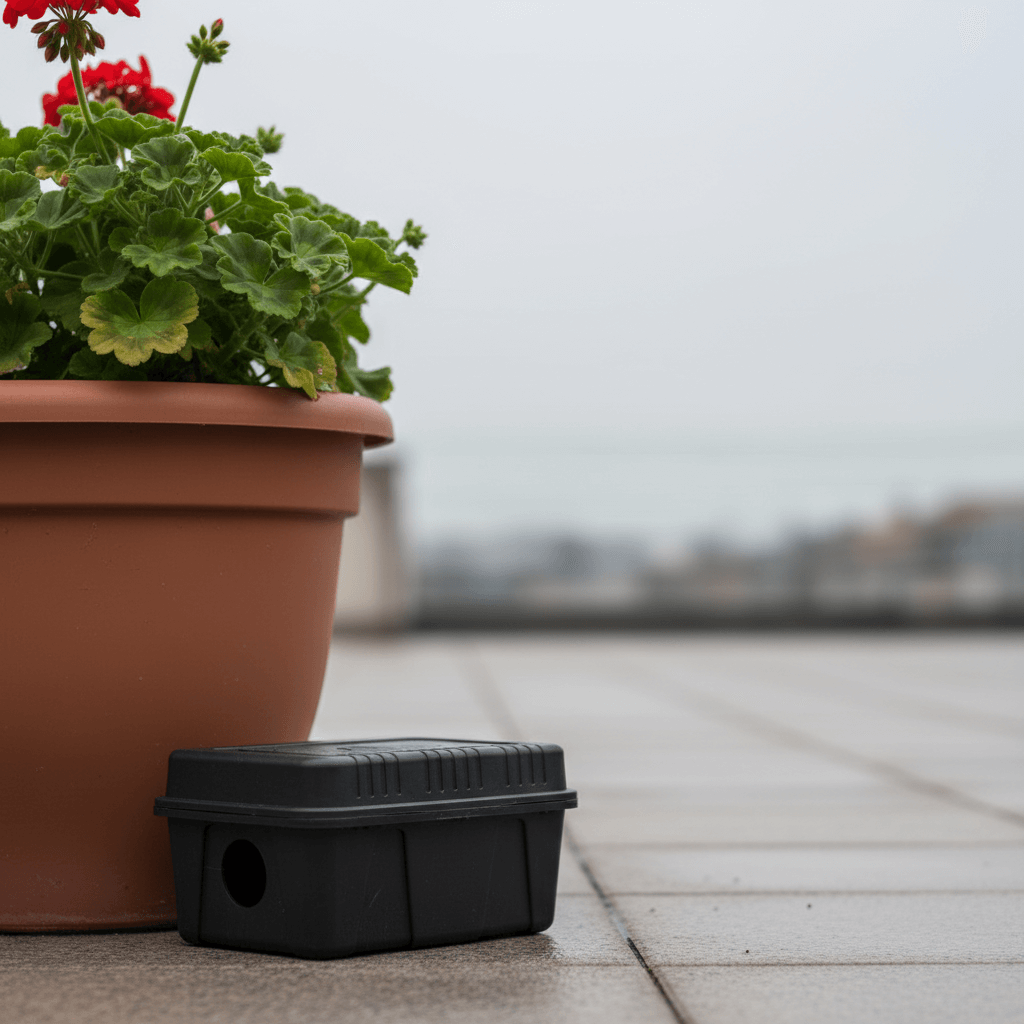 Sicherheitsbox für Köder im Außenbereich