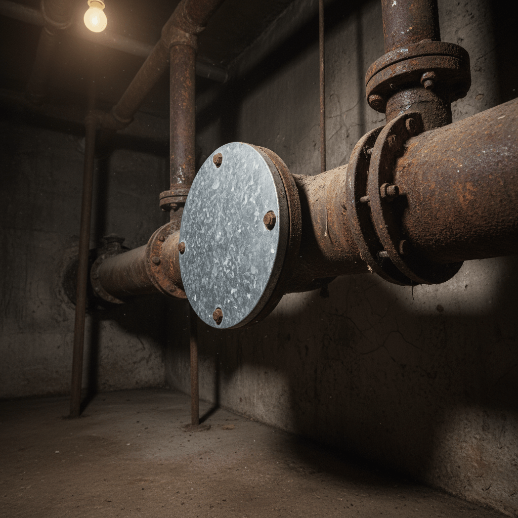 Rückstauklappen Montage im Keller